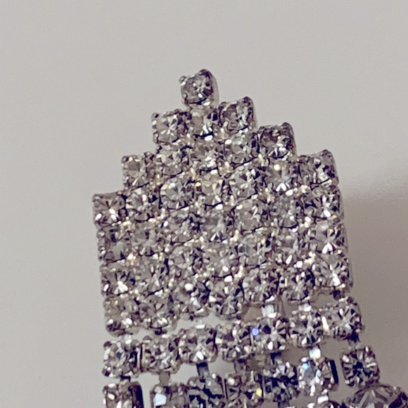 Rhinestone Vintage clip-on earrings - Picture 3 of 4